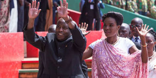 Burundi President Evariste Ndayishimiye and First Lady Angelique Ndayubaha.