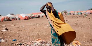 Woman at IDP camp in Baidoa, Somalia