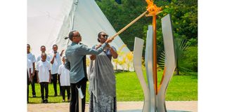 Rwandan President Kagame and First Lady Jeannette Kagame