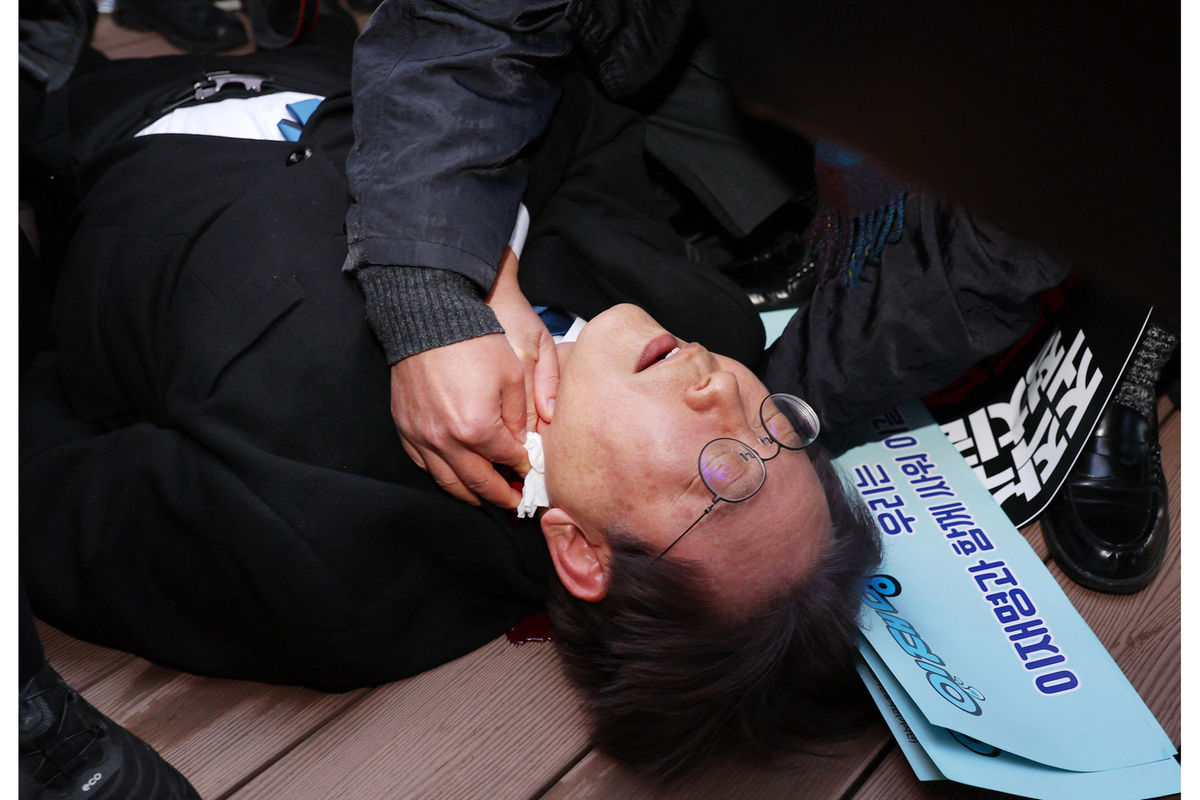 South Korean Opposition Leader Stabbed In Neck | The Citizen