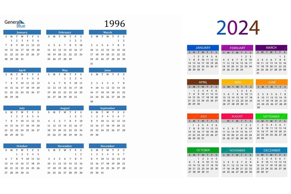 Same again? 1996 calendars reused for 2024 | The Citizen