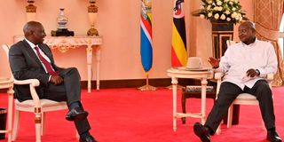 President William Ruto and his Ugandan counterpart Yoweri Museveni