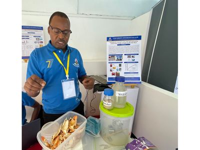 Tanzanian university student develops tissues, fabrics from crab scales