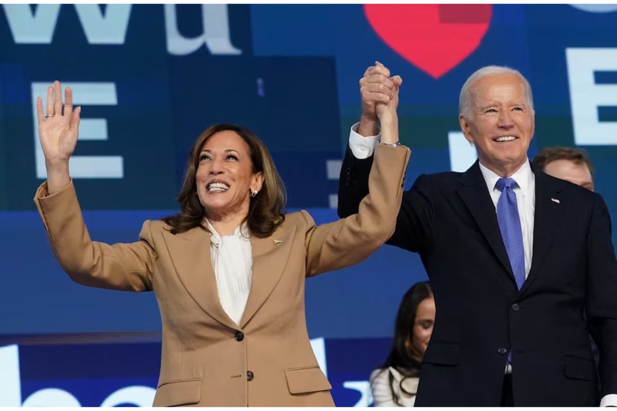 Biden hails Harris as Democrats' future in emotional farewell speech