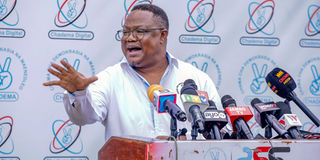 Chadema vice chairman Tundu Lissu speaks in Dar es Salaam on September 25, 2024. PHOTO SUNDAY GEORGE